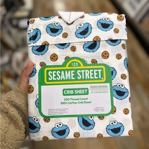 Sesame Street Cookie Monster Crib Sheet
